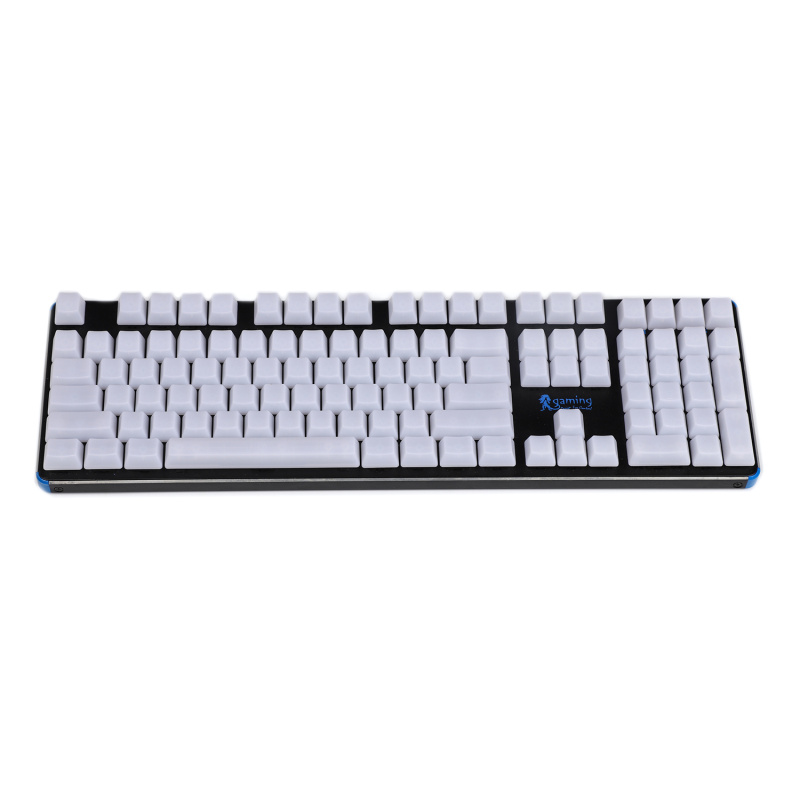 YMDK 1.5mm ABS 108 87 61 ANSI ISO Blank Milk Fog OEM Profile Shine Through Keycap For MX Mechanical Keyboard RGB GK61 Womier 66: 108 ANSI
