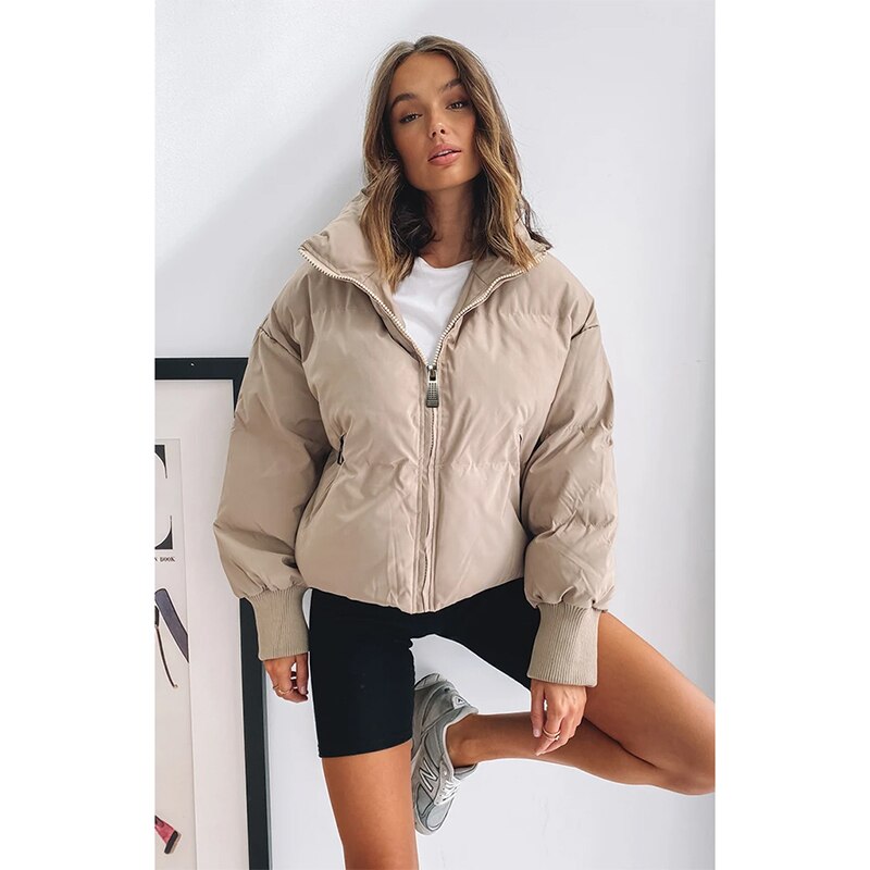 Winter jacke für mädchen stil einfarbig stehen kragen baumwolle Mantel Jacke Schwarz und Jacke nackt Jacke frauen Damen jacken toyo