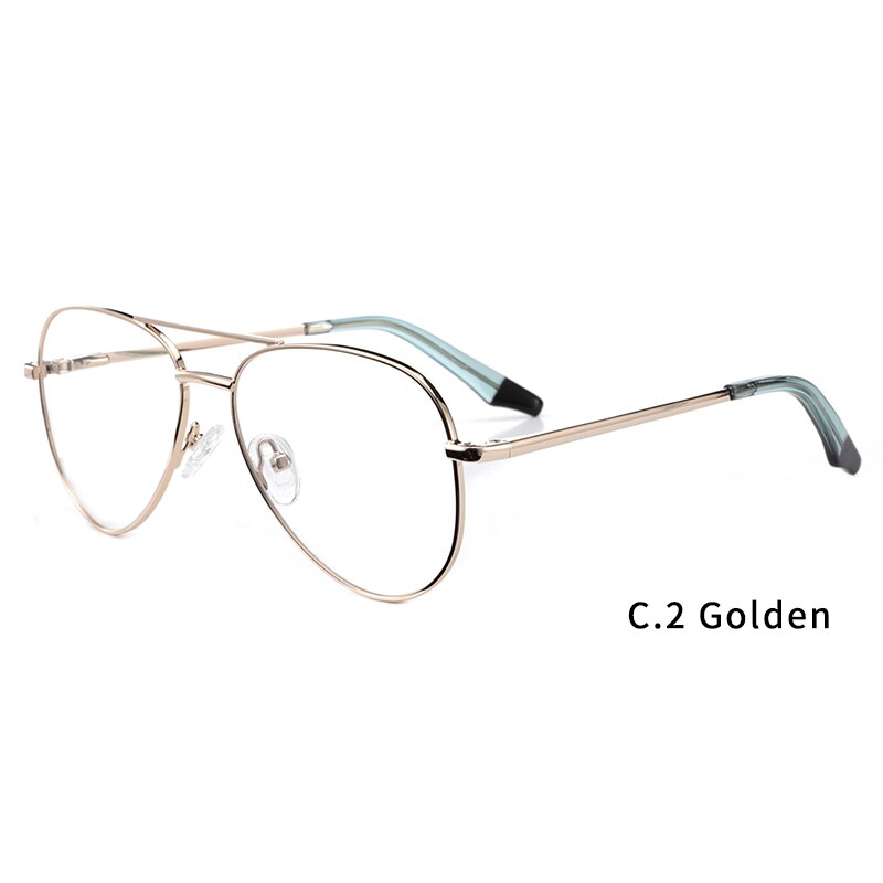 Ceofy Men Retro Aviator Eye Glasses Frames Double Bridges Optical Prescription Spectacles Eyeglasses Frame For Women Men G6039