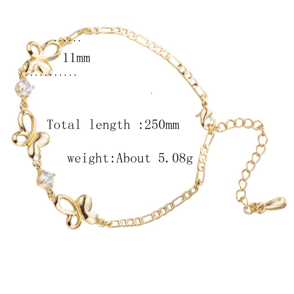 Gold Flowers Crystal Women Anklets Simple Rhinestone Foot Chain Sandals Beads Foot Jewelry Barefoot Crochet sandals Ankl