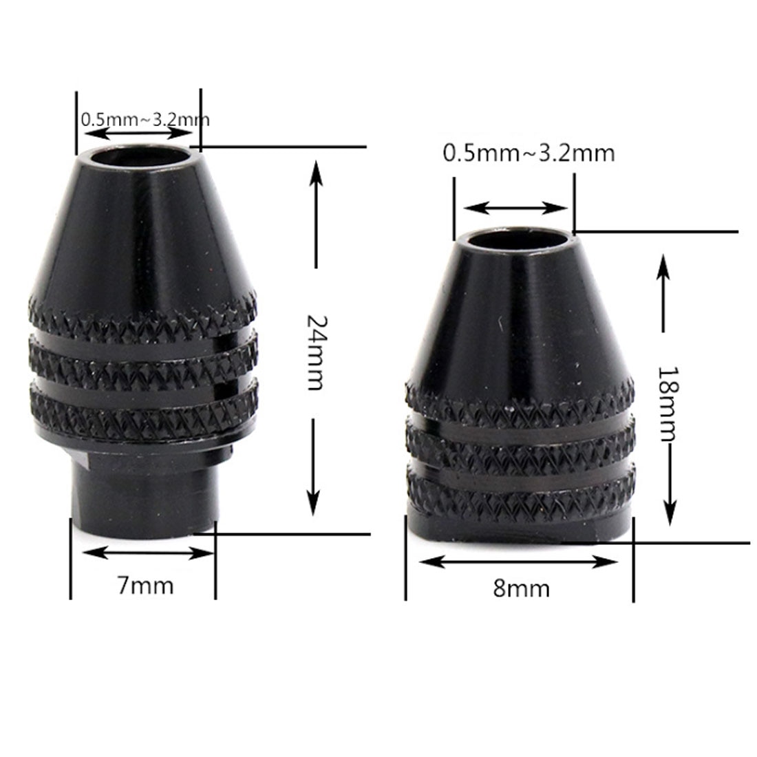 4 Types Multi Chuck Keyless For Dremel Rotary Tools 0.5-3.2mm Drill Bit Chucks Adapter Converter Universal Mini Chuck