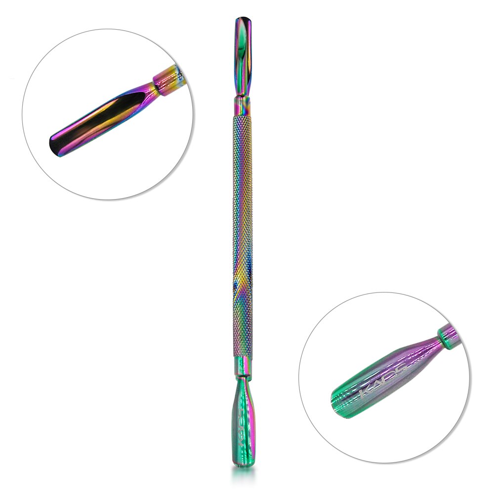 KADS 1pieza Empujador Levantador de Cutículas Cutícula Removedor de gancho delgado de Acero Inoxidable de color mágico como muestra la imagen 8 estilo Arco Iris tungsteno acero uñas herramientas cutícula Pusher: 5