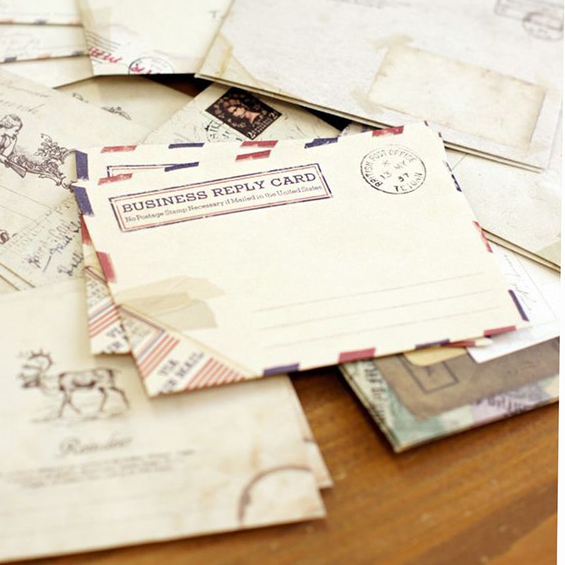 24 Pcs Mini Vintage Envelop Kleine Verse Kantoorbenodigdheden Student Envelop Verschillende Patronen Papier Envelop