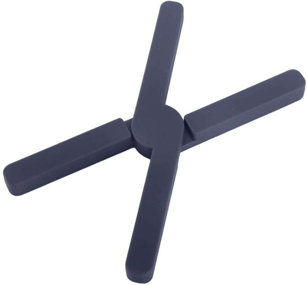 Siliconen placemat, klein, draaibaar, effenkleurig, warmte-isolerend matje voor thuisrestaurants: Grijs