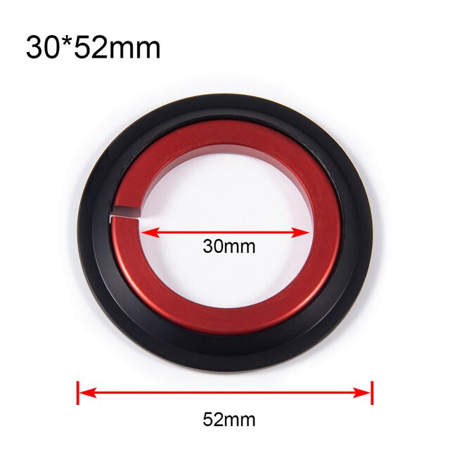 Fiets Vork Rechte Taps Toelopende Stuurbuis Kroon Ring Vork Balhoofdbuis Adapter Reducer Aluminium Fietsen Headset Ring Pakking: Straight Cone tube