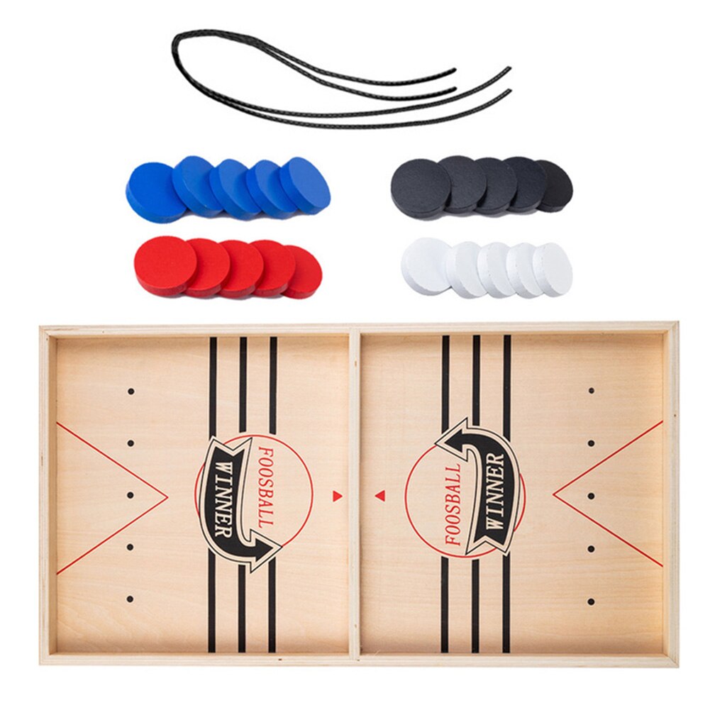 Puck Game Snelle Sling Houten Duurzaam Air Hockey Bordspel Speelgoed Ouder-kind Interactief Spel Schaken Prop