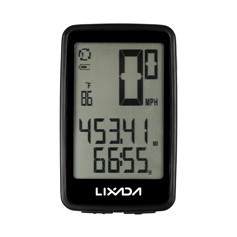 Lixada-bicicleta sem fio ciclo computador, USB recarregável, velocímetro bicicleta, odômetro: Vermelho