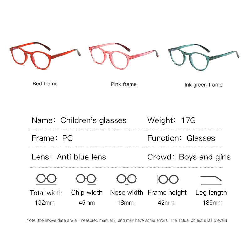 Barn anti-blått lys briller innfatning barn anti blått lys briller briller gutter jenter klar linse briller oculos infantil