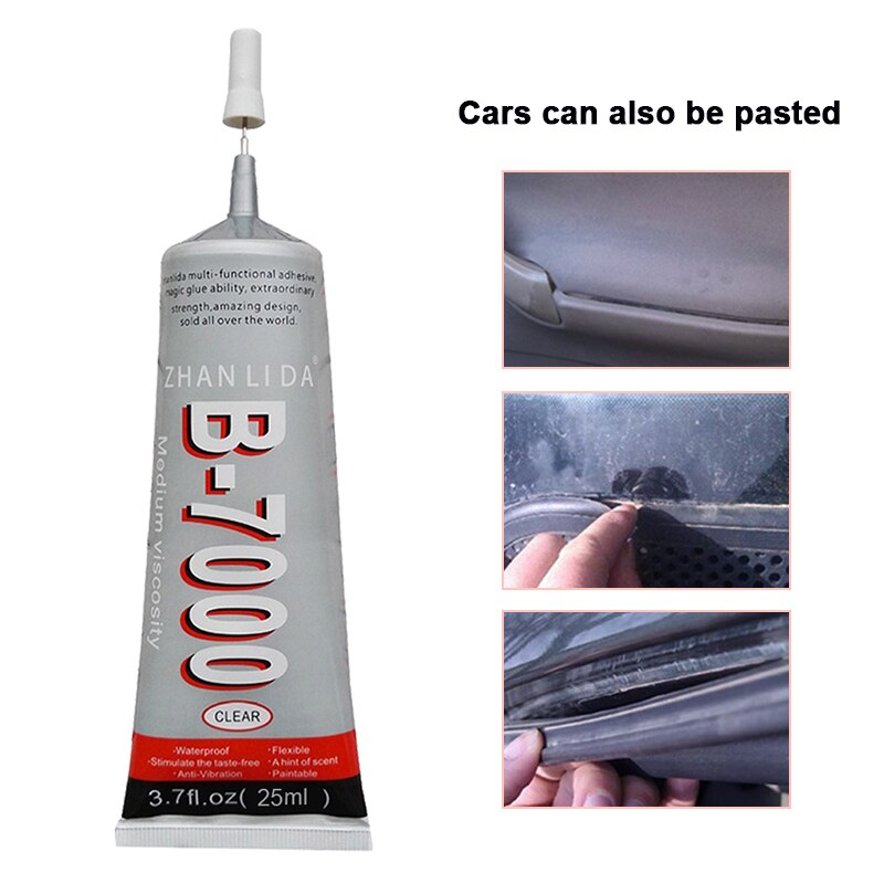 B -7000 lim 15ml 25ml b7000 multi-purpose lim selvklæbende smykker harpiks reparation mobiltelefon lcd touch screen diy super lim b -7000