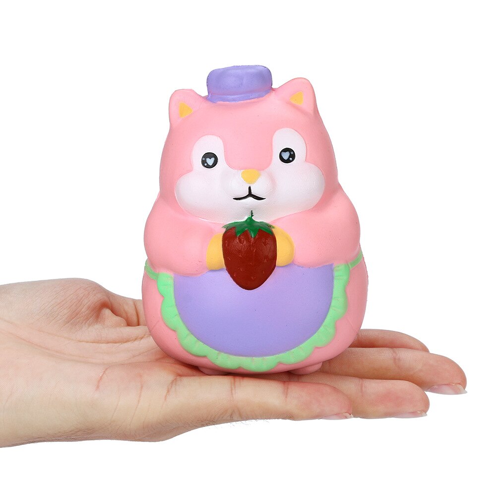 Kawaii Hamster Squeeze Speelgoed Pu Traagschuim Trage Stijgende Squishy Speelgoed Anti Stress Grappig Voor Kinderen Volwassenen Stress Verlichten Anxiet