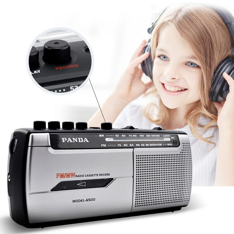 Bærbar kassetteafspiller båndoptager walkman musikhøjttaler fm mw radio til ældre, børn lærer sprogskole underviser værktøj