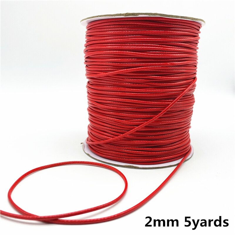 0.5mm/0.8mm/1mm/1.5mm/2mm cordon de coton ciré corde fil ciré cordon sangle collier corde pour la fabrication de bijoux: Black