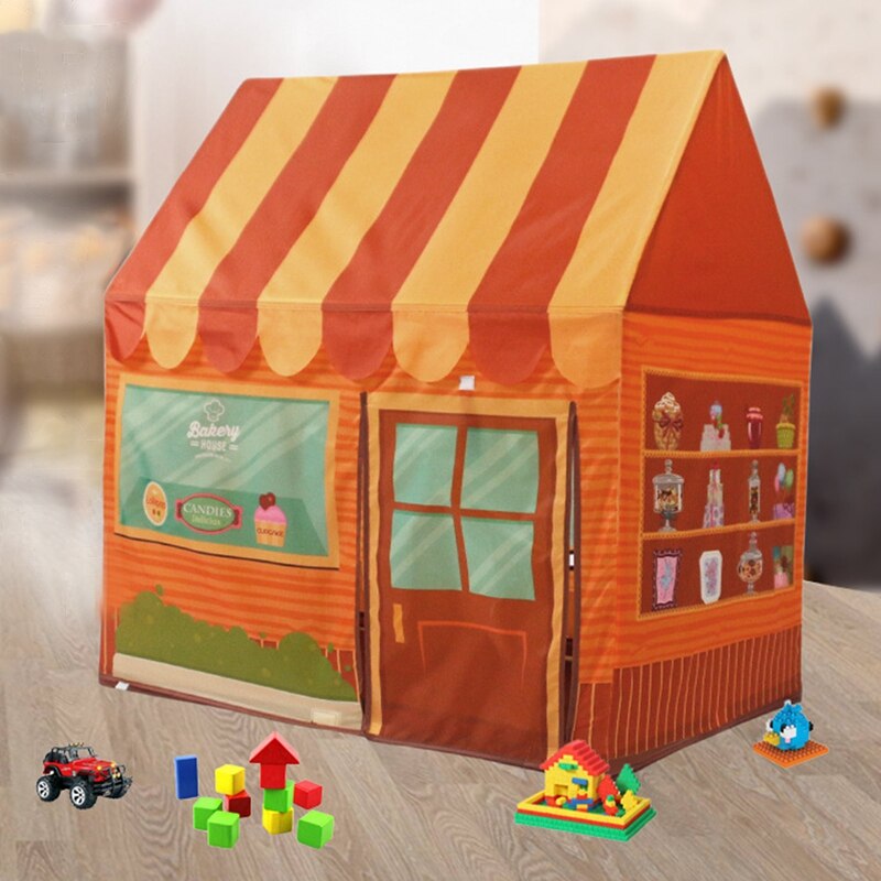 Kids Tent Dessert Shop DIY Tent Play Tents Indoor Baby House Kids Pretend Playhouse Children Portable Tents