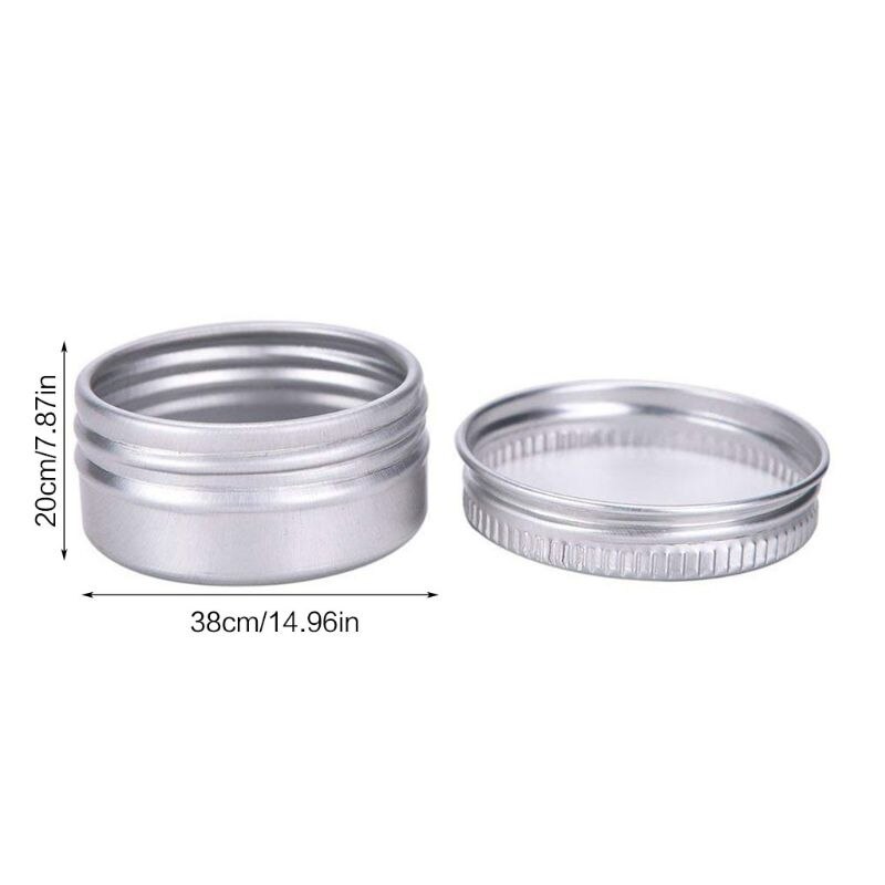 25-Pack 15ml 38x20x0.3cm / 15x7.8x0.1in Aluminum Tin Cans Screw Top Empty Container Cans with Screw Lid