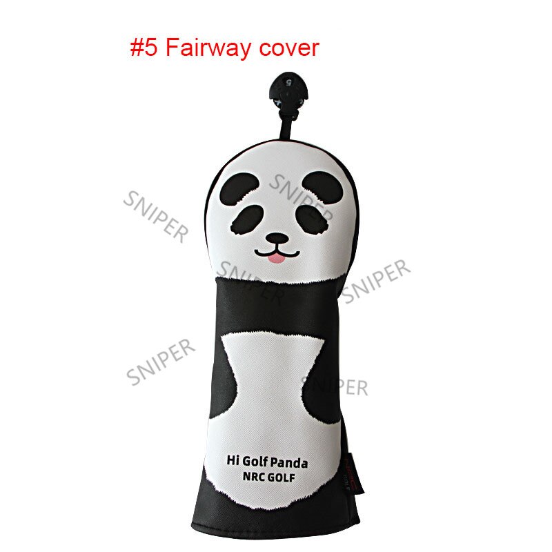 Golf Head cover Golf Panda Golf Driver Fairway Wood set Cartoon headcovers: 5 Fairway cover