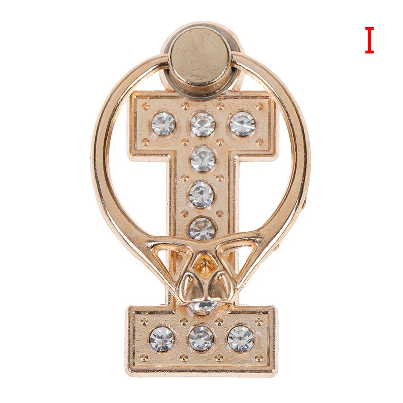 1pc 360 Degree Diamond Metal Letter A-Z Finger Ring Smartphone Stand Holder Mobile Phone Holder For All Phone
