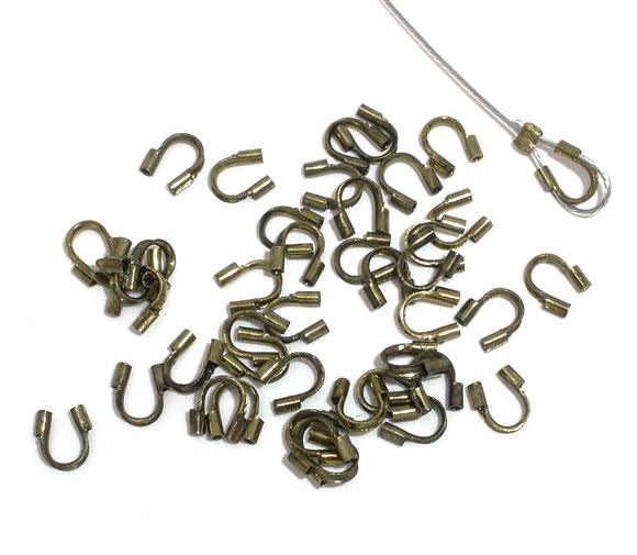 DoreenBeads proste miedziane ochraniacze drutu łukowe antyczny brązowy DIY zrobienie modny naszyjnik ocena biżuteria 5mm x 5mm,200 sztuk