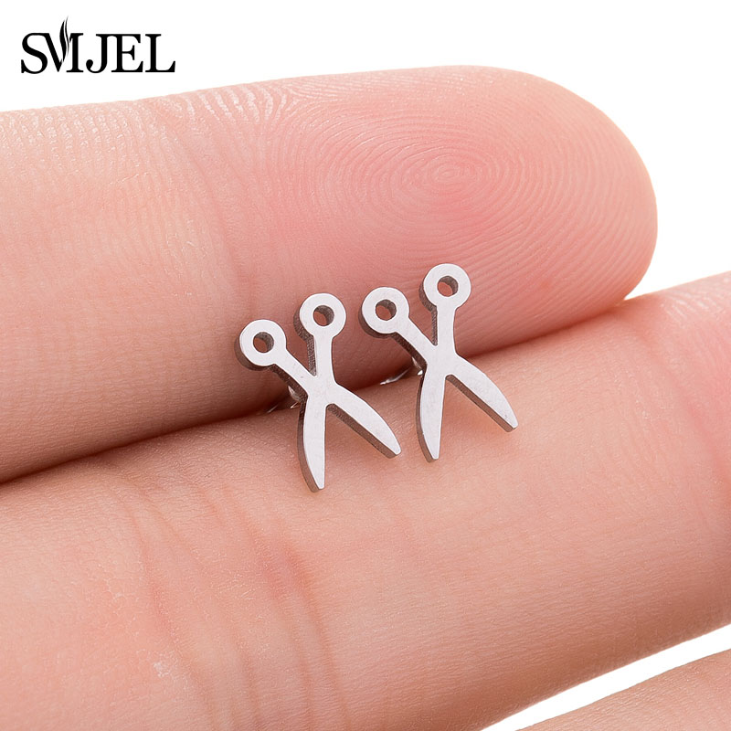 Orecchini bohéaspetto con fiore ottavino vita di albero per le donne 2024 gioielli in acciaio inossidabile di moda cactus Noce di cocco pianta orecchino: nero / Rhodium placcato