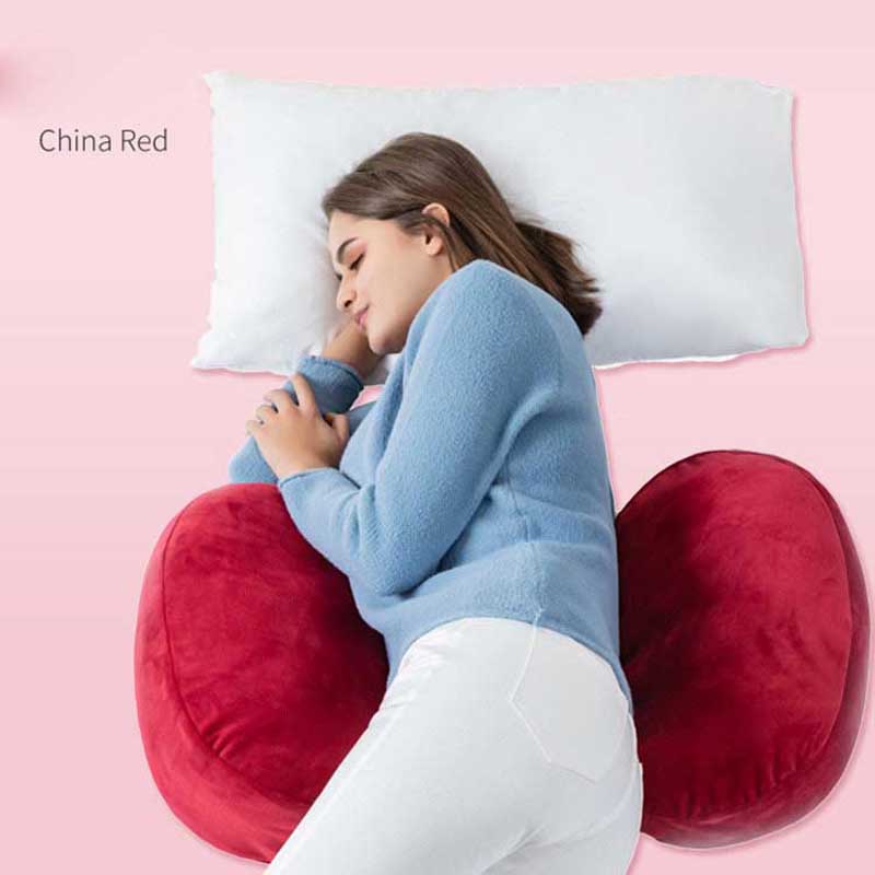 Multi-funktion werdende mütter Sleeper Bauch Kissen Samt Mutterschaft Warm Lenden Kissen Childing Bauch Pad: red