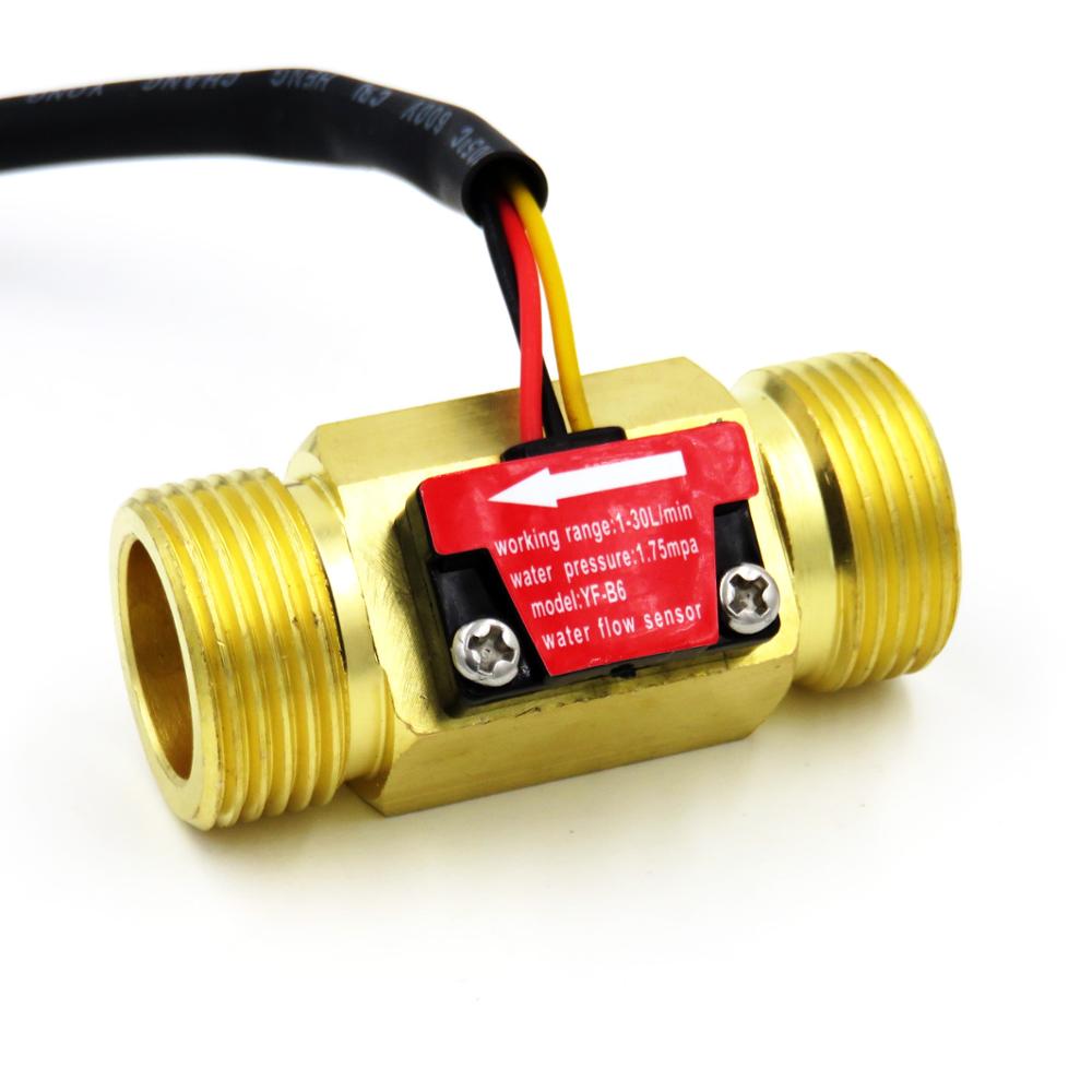 YF-B6 iSentrol capteur de débit à effet Hall eau 2-45L/min BSP G3/4 "extrémité filetée connexion rapide 3% erreur Turbine débitmètre