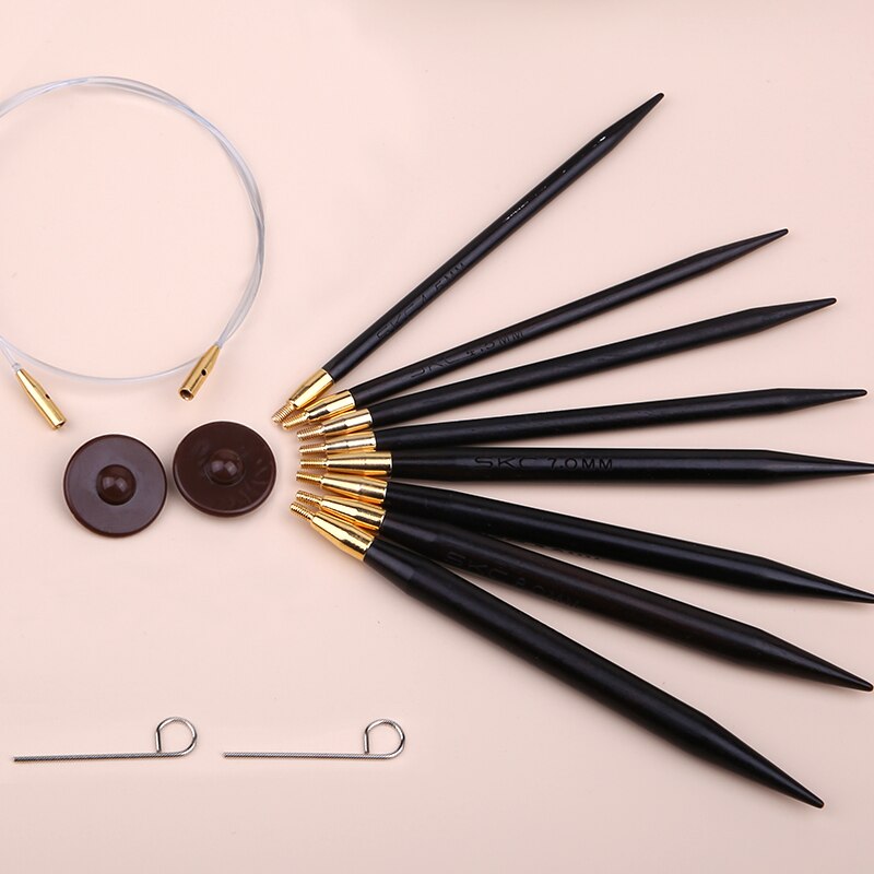 Nonvor Skc Set 60Cm Verbindingslijn Multi-Size Sandelhout Naalden Rondbreinaalden Trui Breien Tools Accessoires