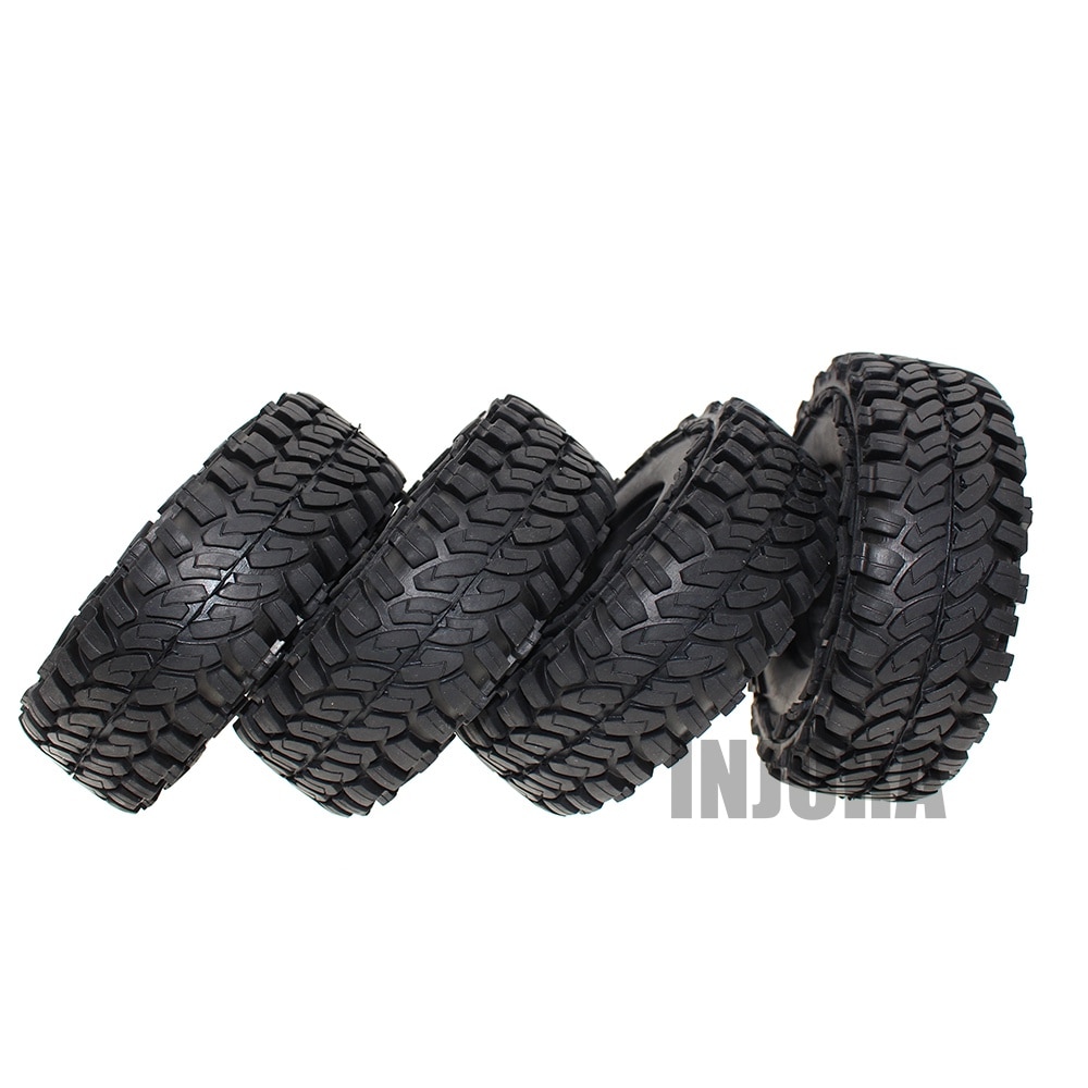 4PCS 114 MILLIMETRI 1.9 Inch Rotella di Gomma di Pneumatici per 1:10 RC Rock Crawler Auto Assiale SCX10 90046 Tamiya CC01 d90 D110