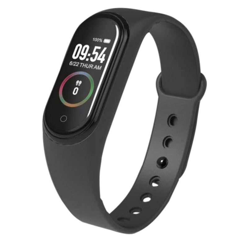 Pulsera inteligente M4 a prueba de agua con sensores corporales y Bluetooth PK Mi Band 4: B