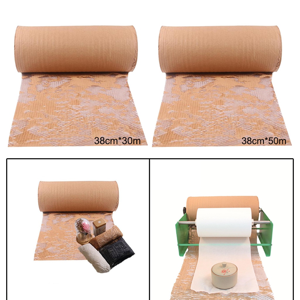Honeycomb Cushioning Paper Roll Eco-friendly Bubble Kraft Paper Wrap for Packing and Moving 30/50 Meters