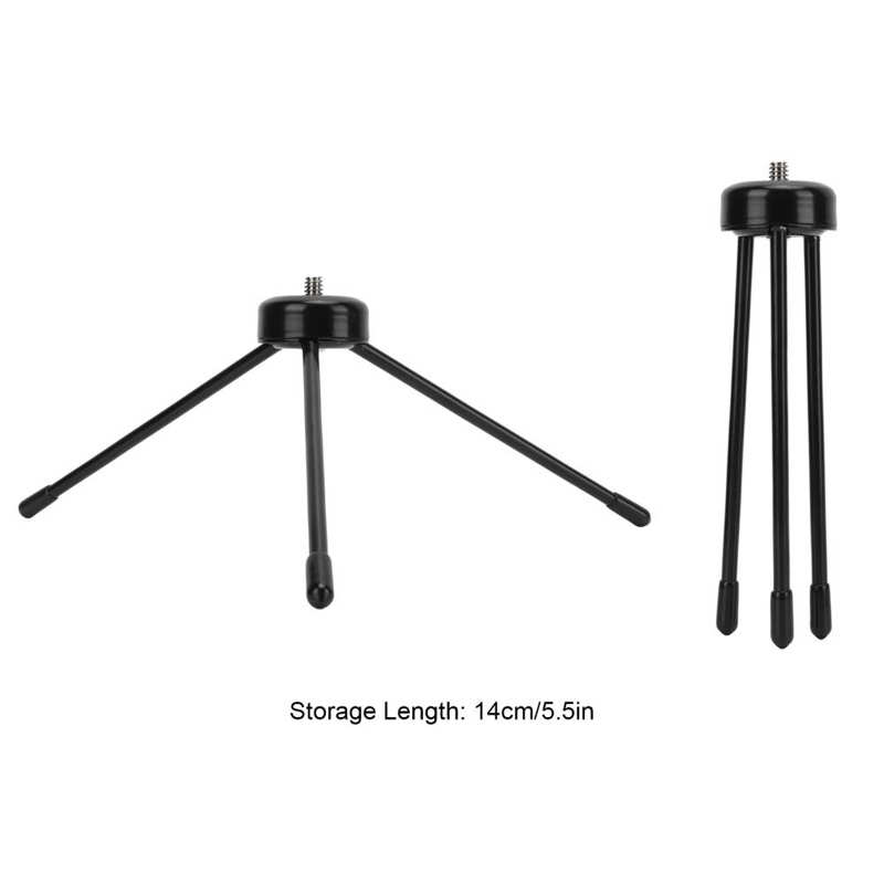 Desk Top Tripod Stable Lightweight Black for Tiktok Mini Tripod Stand 1/4in Adapter for Selfie Sticks Mobile Phones