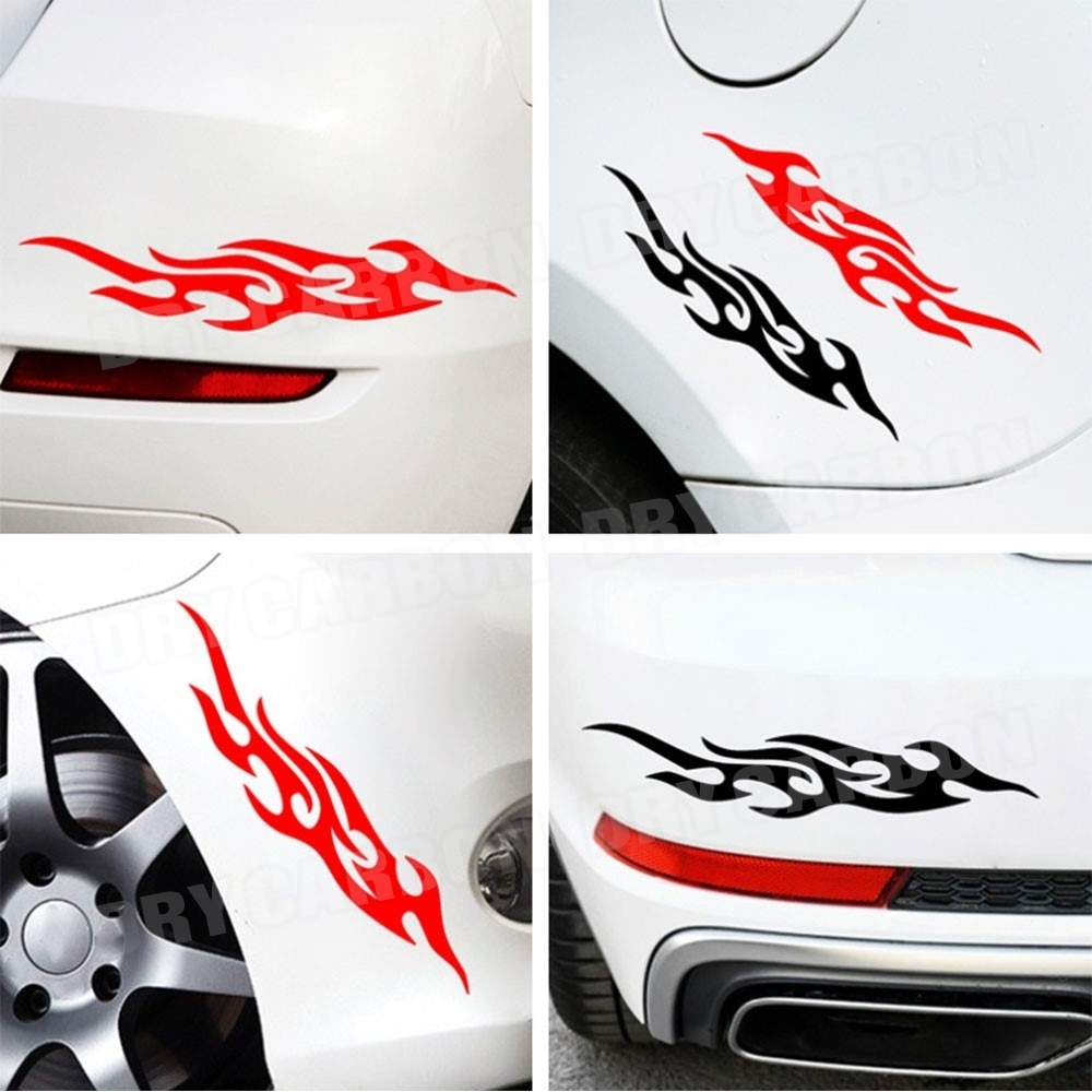 DIY Flame Vinyl Decal Sticker Waterproof For Car Motorcycle Gas Tank Waterproof Motorcycle Flame Sticker Kit Decals Universal