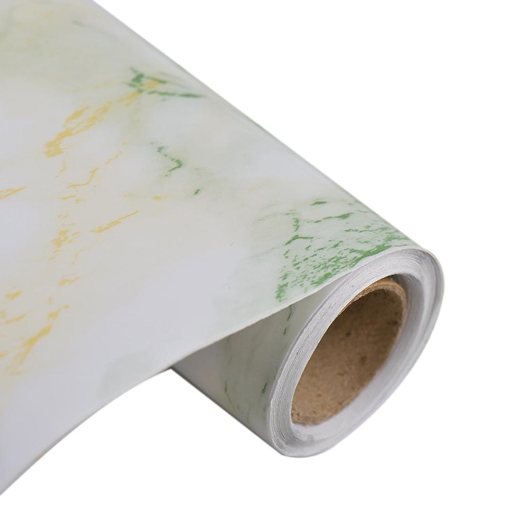 Marmor selvklæbende vandtæt tapet vinylfilm peel-and-stick dekorativt kontaktpapir vægmærkat til køkken i badeværelset: E