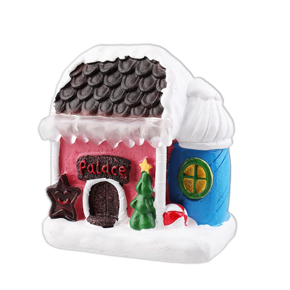 Christmas Decorations Lighthouse Christmas Scene Village Houses Town With Warm White Dream European Style Snow House Kids 1: 07