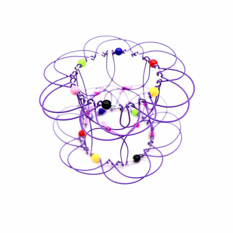 Magical Decompressie Verscheidenheid Bloemenmand Zacht Stalen Ring Ornament Mandala Bloem Mand Speelgoed Met Verwisselbare Bloem Kids Speelgoed