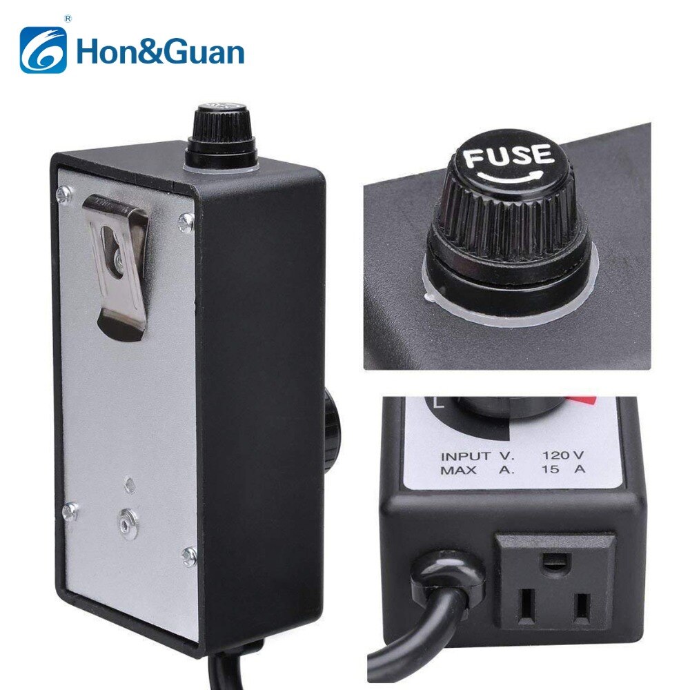 110V Variabile 15A Regolatore di Velocità del Ventilatore per la Coltura Idroponica Inline Condotto della Ventola di Scarico con filo