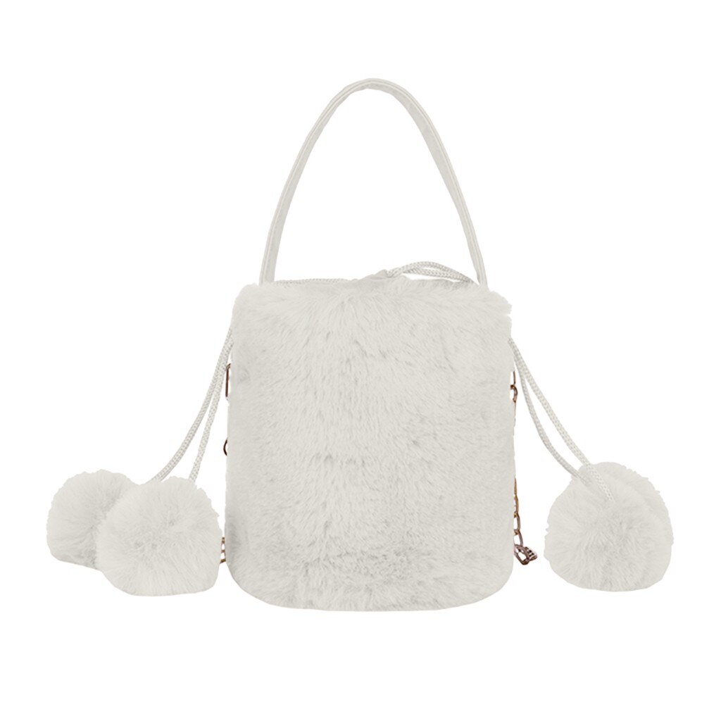 Plush Satchel Casual Wild Simple Shoulder Messenger Bagsports, travel, Business Crossbody Bag 1121: WH