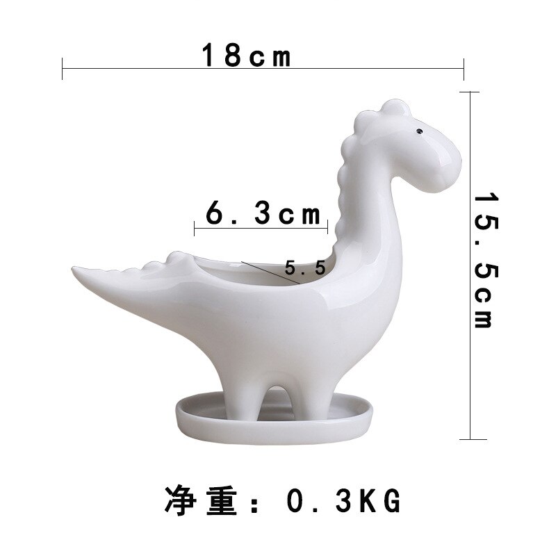 Cartoon desktop succulent bloempot schattige dinosaurus plantenpot vaas tuin mini macetas bonsai cactus plantenbakken voor huisdecoratie: B01