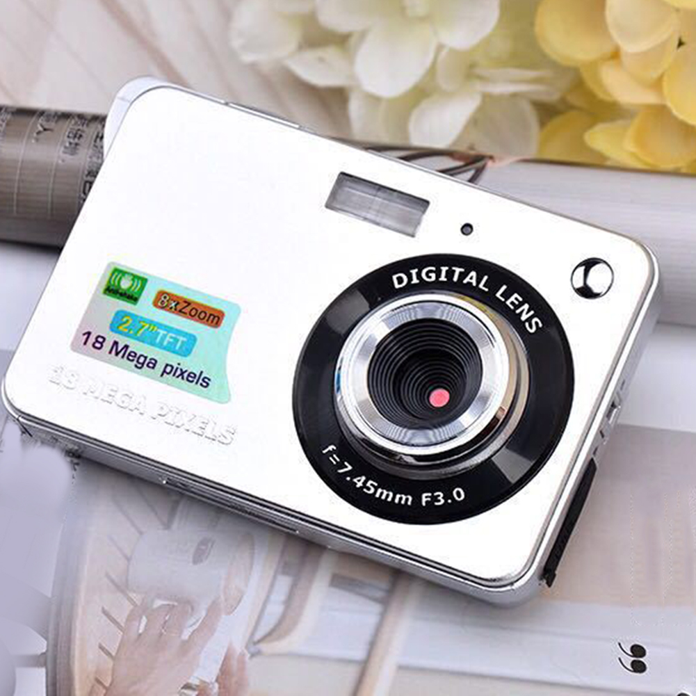 Cámara Digital de 2,7 pulgadas TFT HD pantalla 18.0MP CMOS 3.0MP Video grabadora videocámaras ofertas: Plata