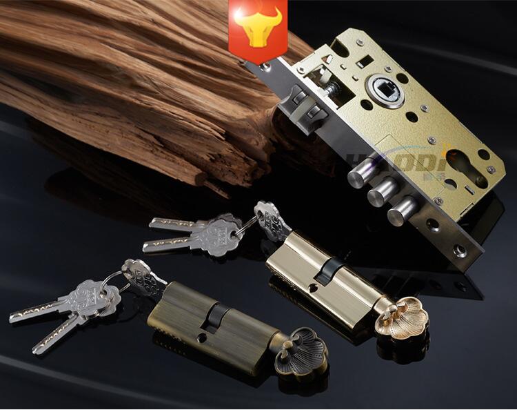 European style door lock set door solid wood bedroom door lock universal door lock