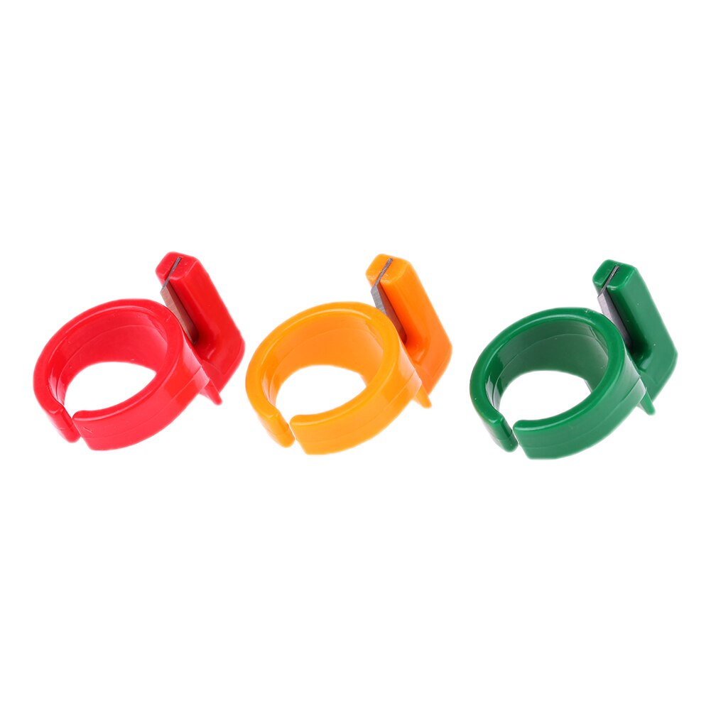 3pcs/set Plastic Sewing Thimble Ring with Thread Cutter Finger Thimbles Thread Cutter Finger Tangent Tools Sewing Accessories