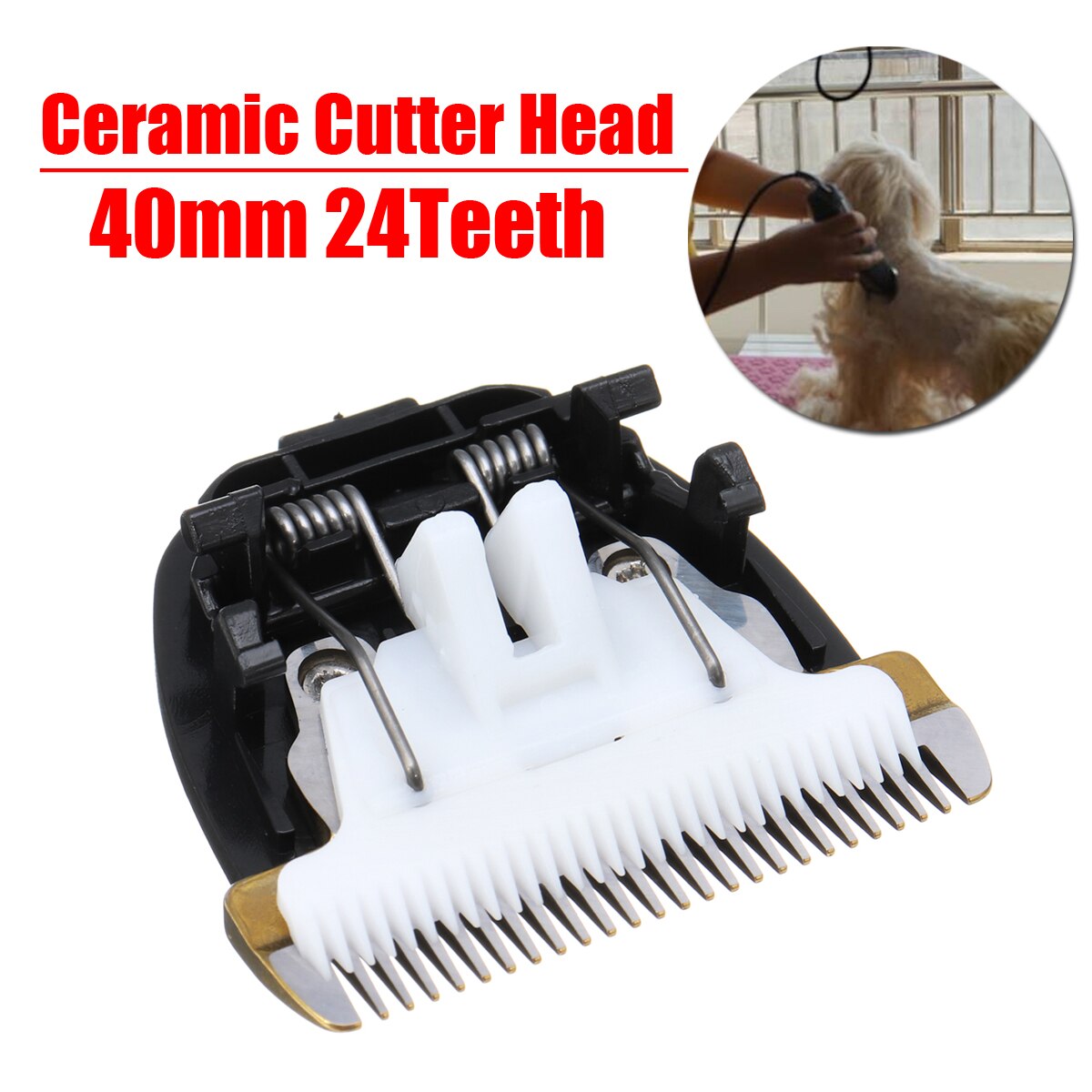 Cortador eléctrico para pelo de mascotas, perros y gatos, máquina para acicalamiento de animales, cortador Original de cabeza con cuchilla de cerámica, cuchillas para cortar perros