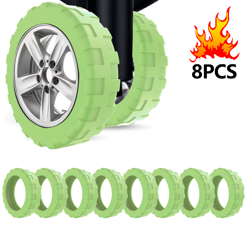 8 stks/set Koffer Onderdelen Assen Reisbagage Caster Schoenen met Stil Geluid Verminderen Wiel Slijtage Koffer Wielen ProtectionCoverzmt: Chocolade