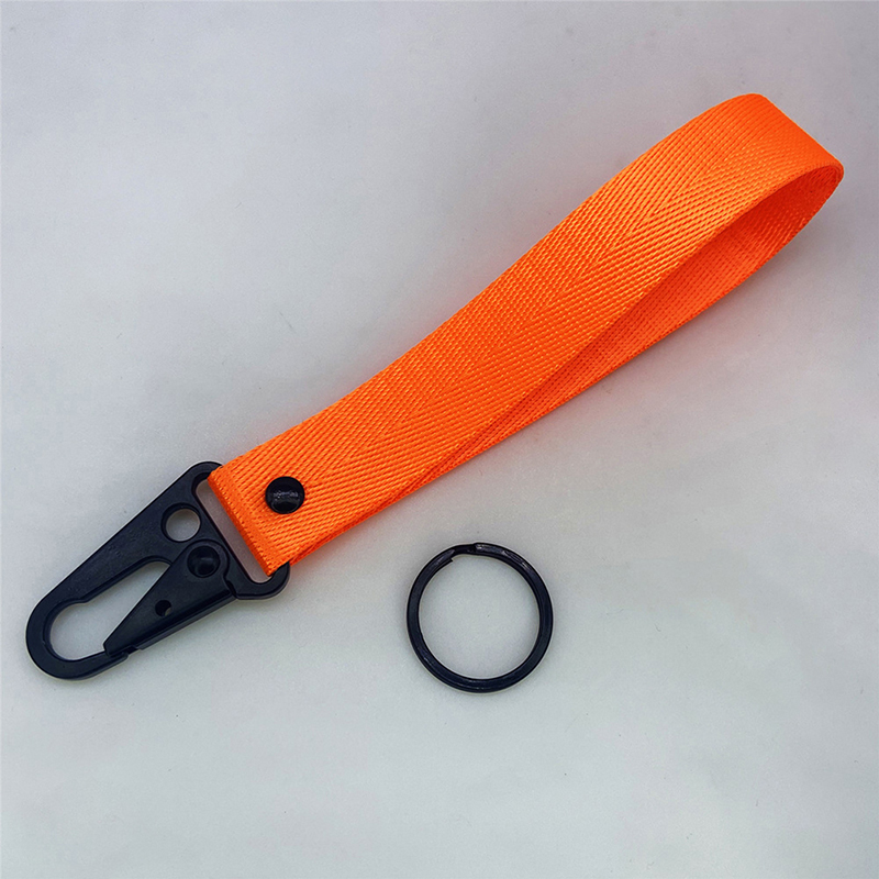 Universele Auto Sleutelhanger Lanyard Ophangriem Met Metalen Sleutelhanger Sleutelhanger Sleutelhanger Lanyard Voor Jdm Auto Motorfiets Sleutelhanger Sleutelhanger: Oranje