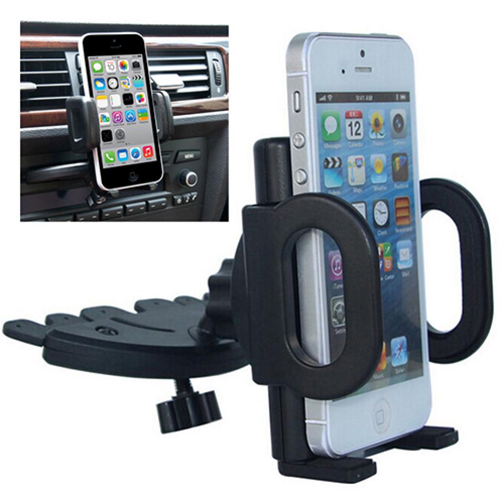 Universal roterbar bil cd kortplats fäste hållare för iphone mobiltelefon gps