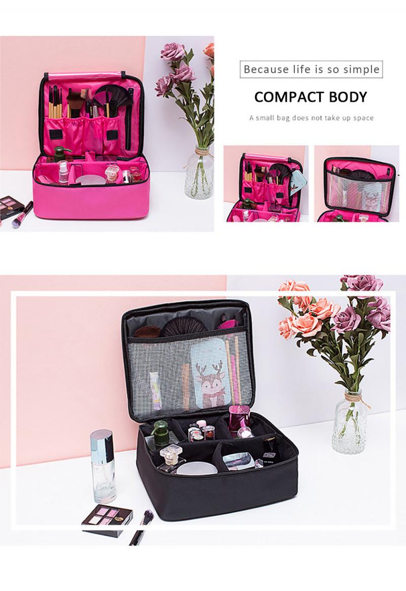 Partition Storage Large Cosmetic Case Makeup Storage Bag Makeup Handbag Travel Make Up Organizer Cases Beauty Kit