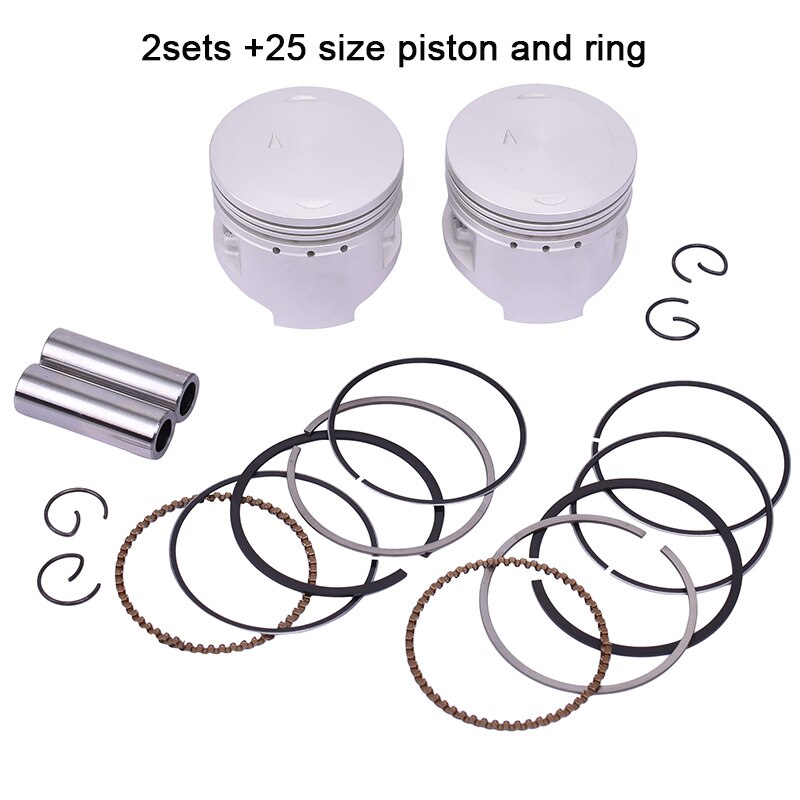 2pc 49mm 49.25mm 49.5mm 49.75mm 50mm STD +25 +50 +75 +100 125cc Motorcycle Piston Rings Kit For YAMAHA XV250 XV 250 XC125 XC 125: 2x 0.25 Piston Ring
