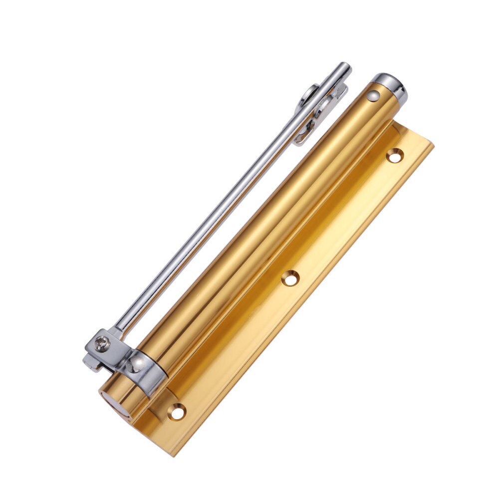 1Pc 35KG Automatic Door Closer Home Use Concealed Door Spring Hinge Buffer Free Punching Automatic Door Closer Device (Ivory Whi