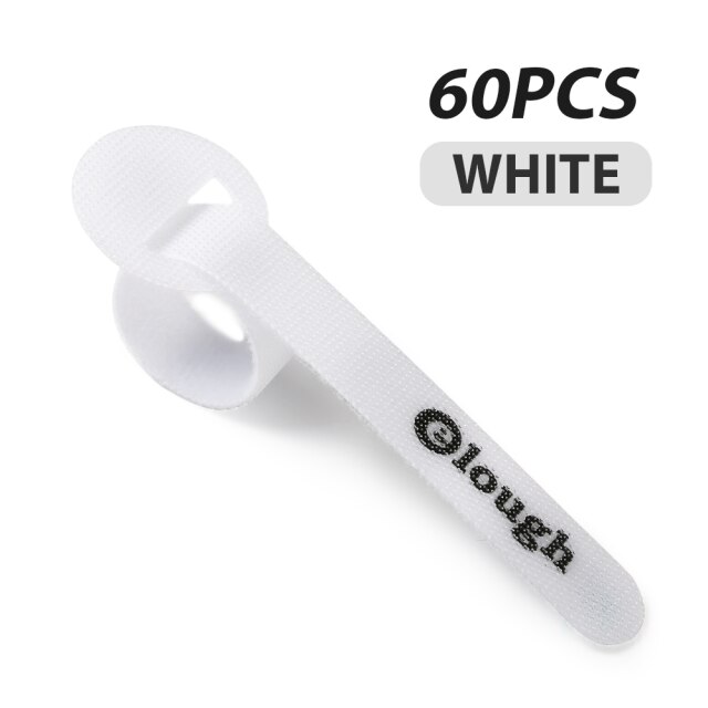 Elough USB Kabel Wickler Organizer Telefon Kabel Verwaltung Maus Computer Kopfhörer Draht Wickler Krawatten Wicklung Haken Schleife Feste Kabel: 60Stck Weiß
