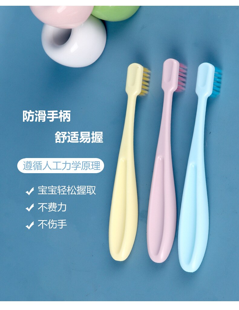 Conjunto de 3 cepillos de dientes de cerdito para bebés, cepillo de dientes de cerdas suaves, cepillo de dientes para niños, cepillos de dientes de entrenamiento, cuidado Dental para bebés