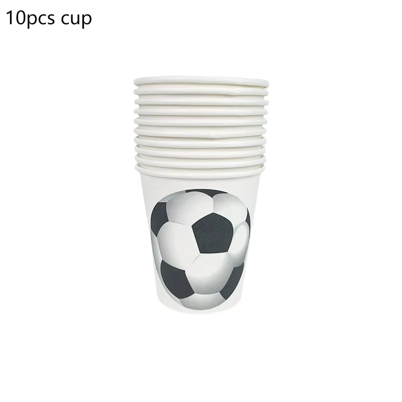 Voetbal Verjaardag Wegwerpservies Voetbal Papieren Borden Kopjes Servetten Tafelkleed Banner Sport Voetbal Thema Feestdecoratie
