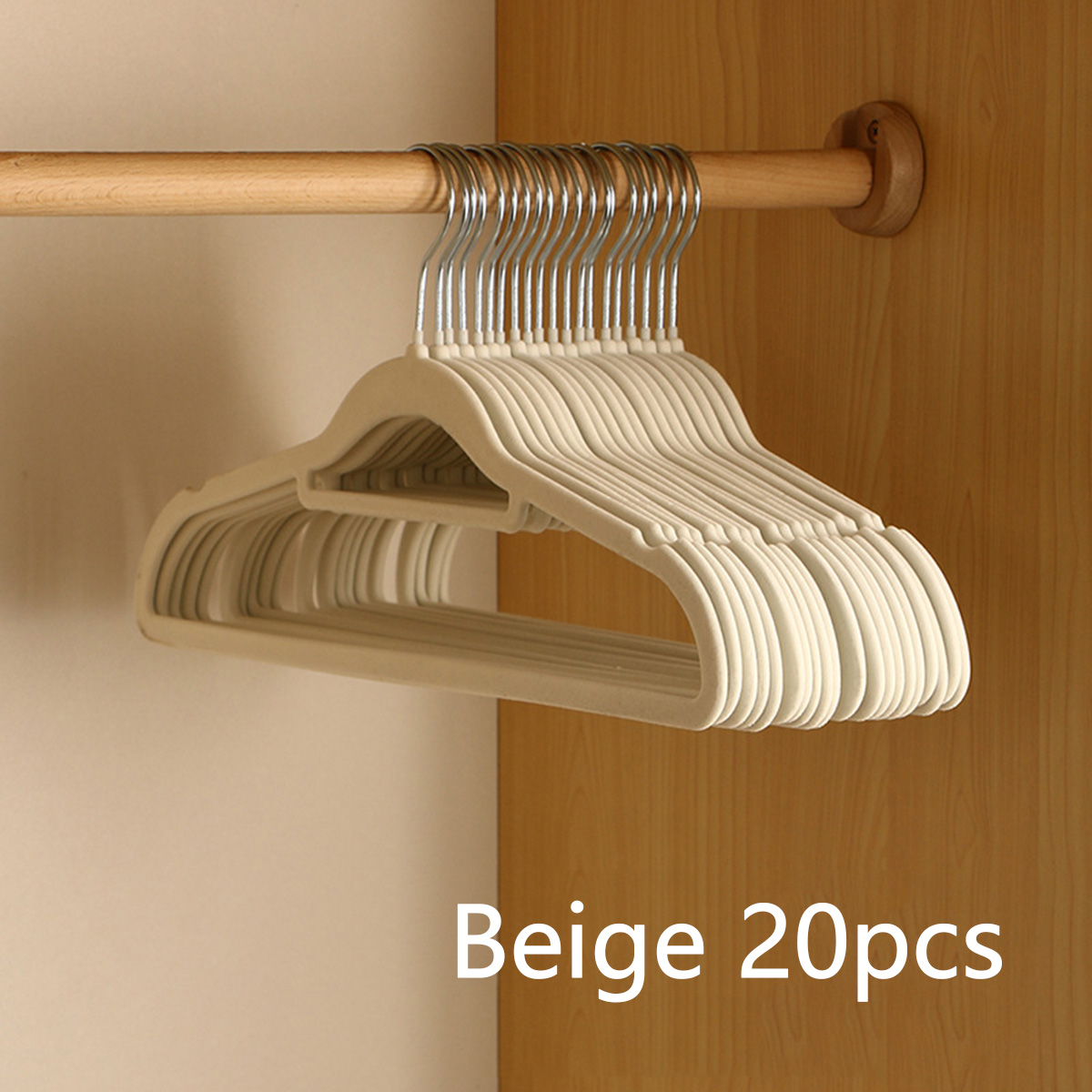 Cintres en velours haut de gamme, cintres en feutre floqués coordonnants, cintres solides, cintres Rap-Duty et cintres trempés, 10/20 pièces cintres pour Vêtements Durables et Fins, Beige, Gris, Noir, pour Gagner de l'Espace dans le Placard: vert militaire